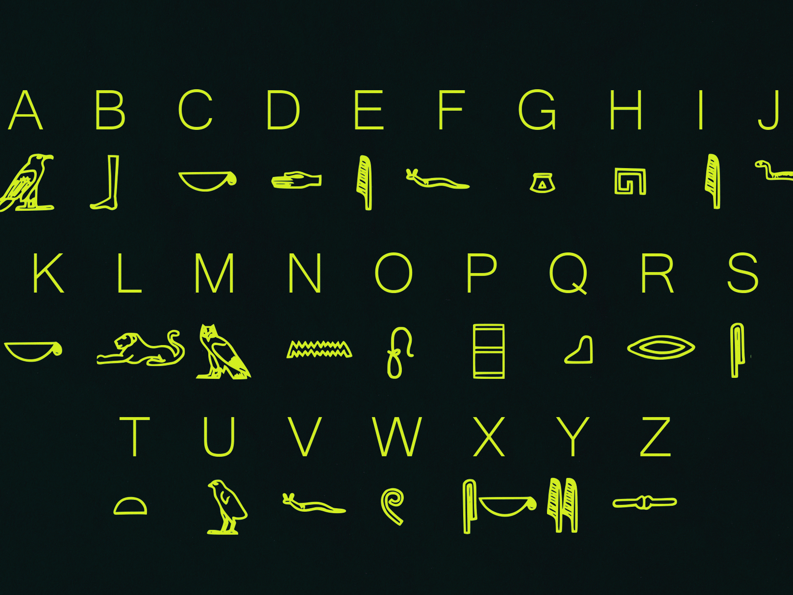 Hyroglyphes Font