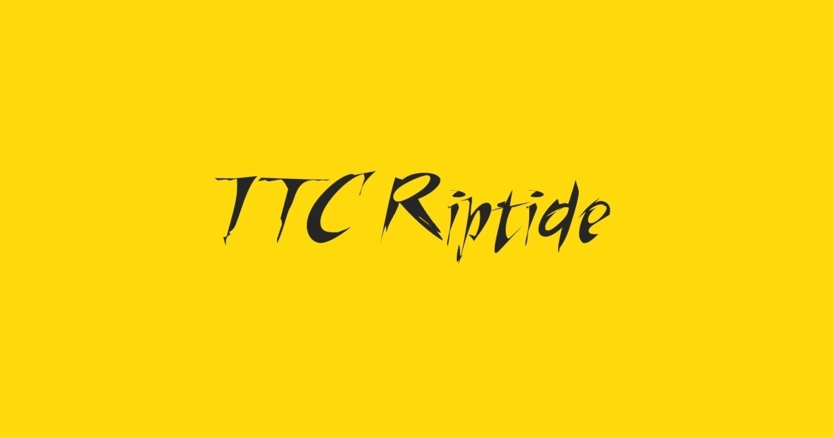 Riptide ITC Font