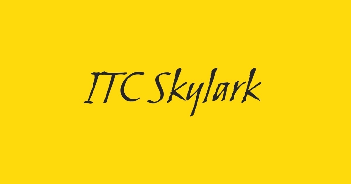Skylark ITC Font