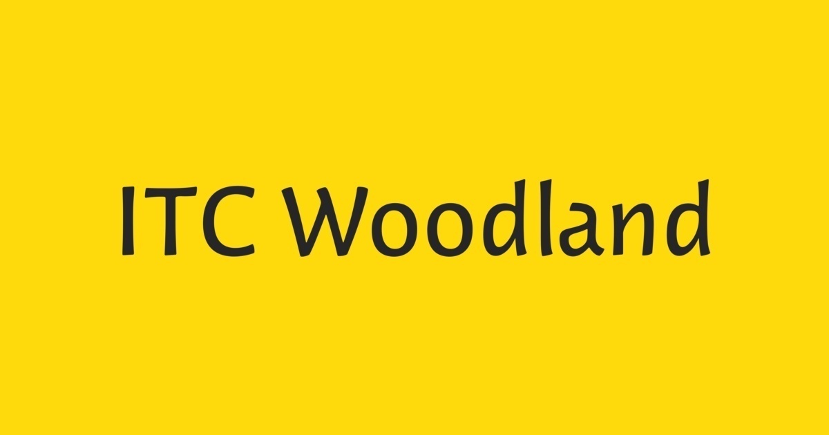 ITC Woodland Font