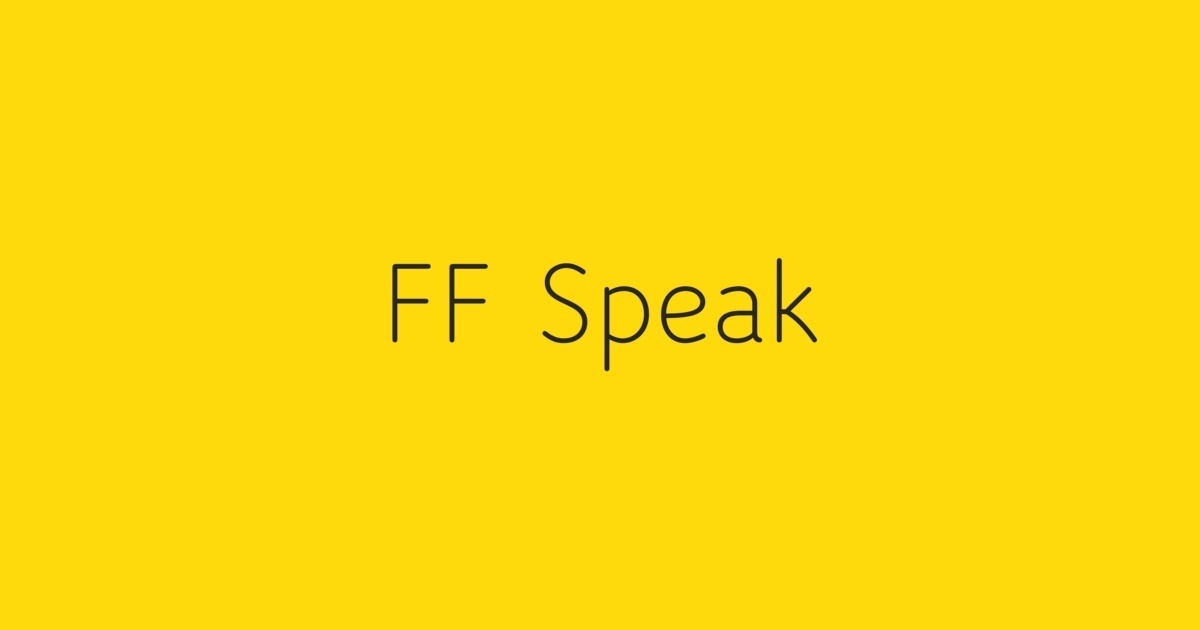 Speak Pro Font
