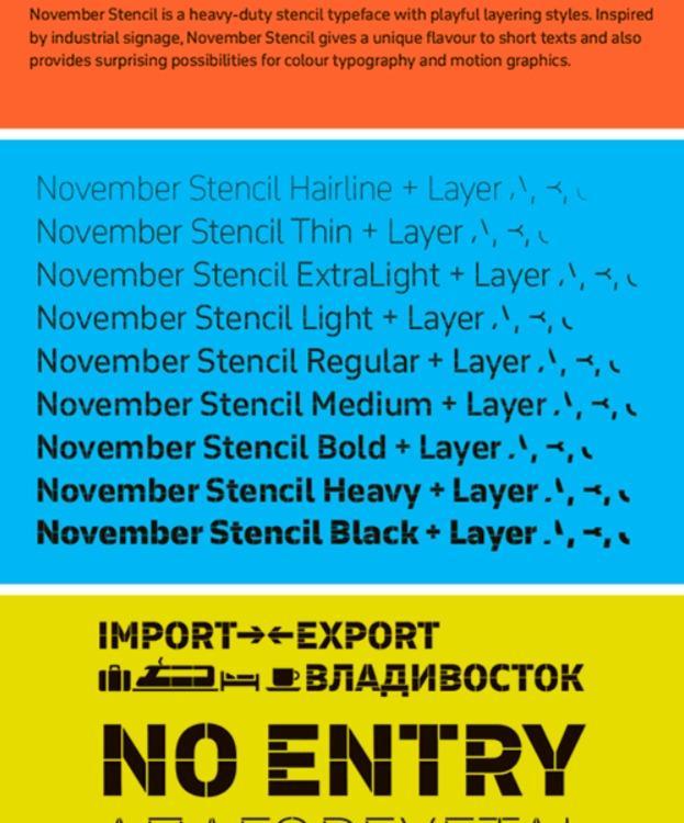 November Slab Compressed Font