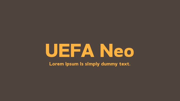 UEFA Neo Font