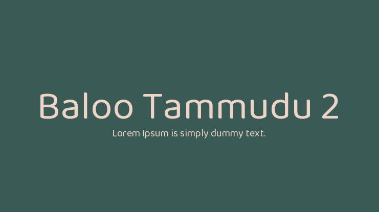 Baloo Tammudu 2 Font