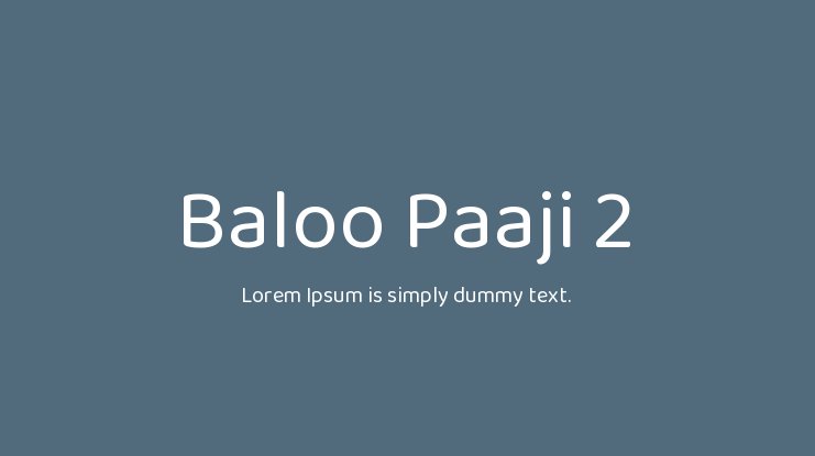 Baloo Paaji 2 Font
