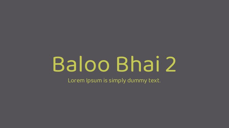 Baloo Bhai 2 Font