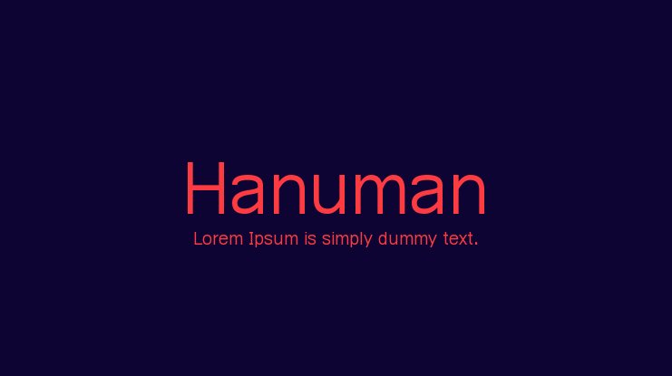Hanuman Font