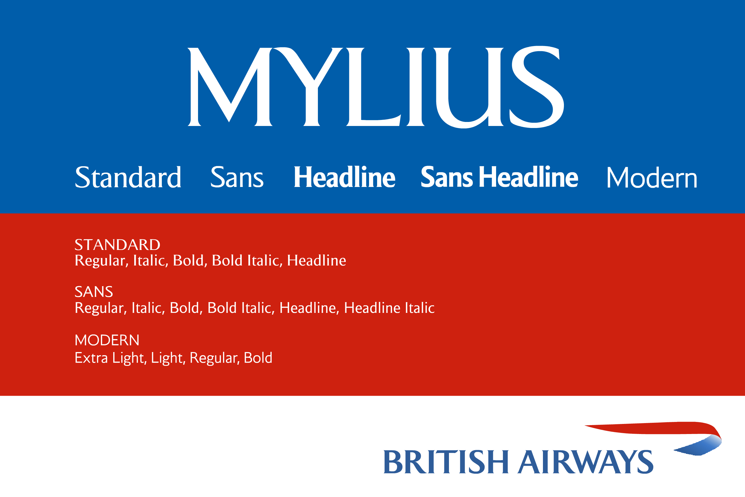 Mylius Modern (British Airways) Font