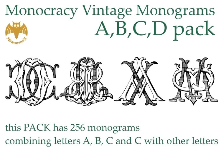 Monocracy Vintage Monograms Font