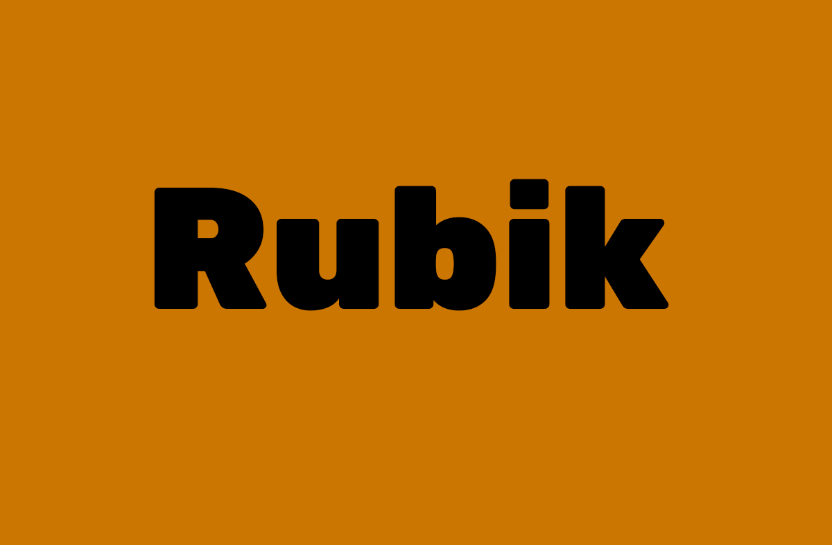 Rubik Burned Font