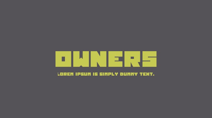 Owners Text Font