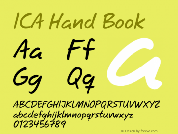 ICA Hand Font