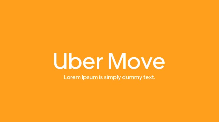Uber Move BNG Font