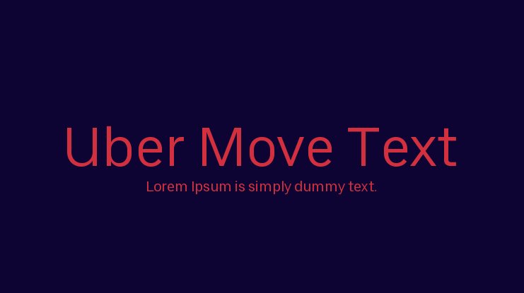 Uber Move Text MLM APP Font