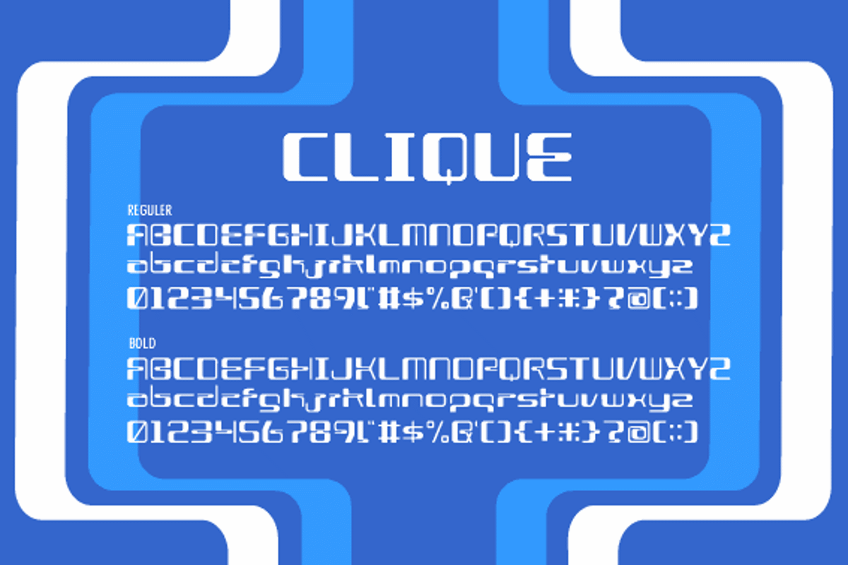 H74 The Clique Font