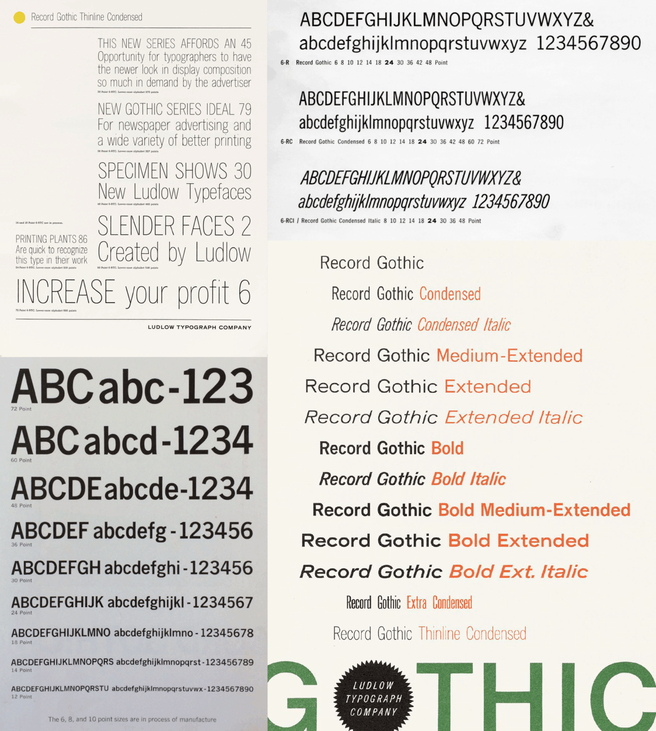 A2 Record Gothic Condensed Font