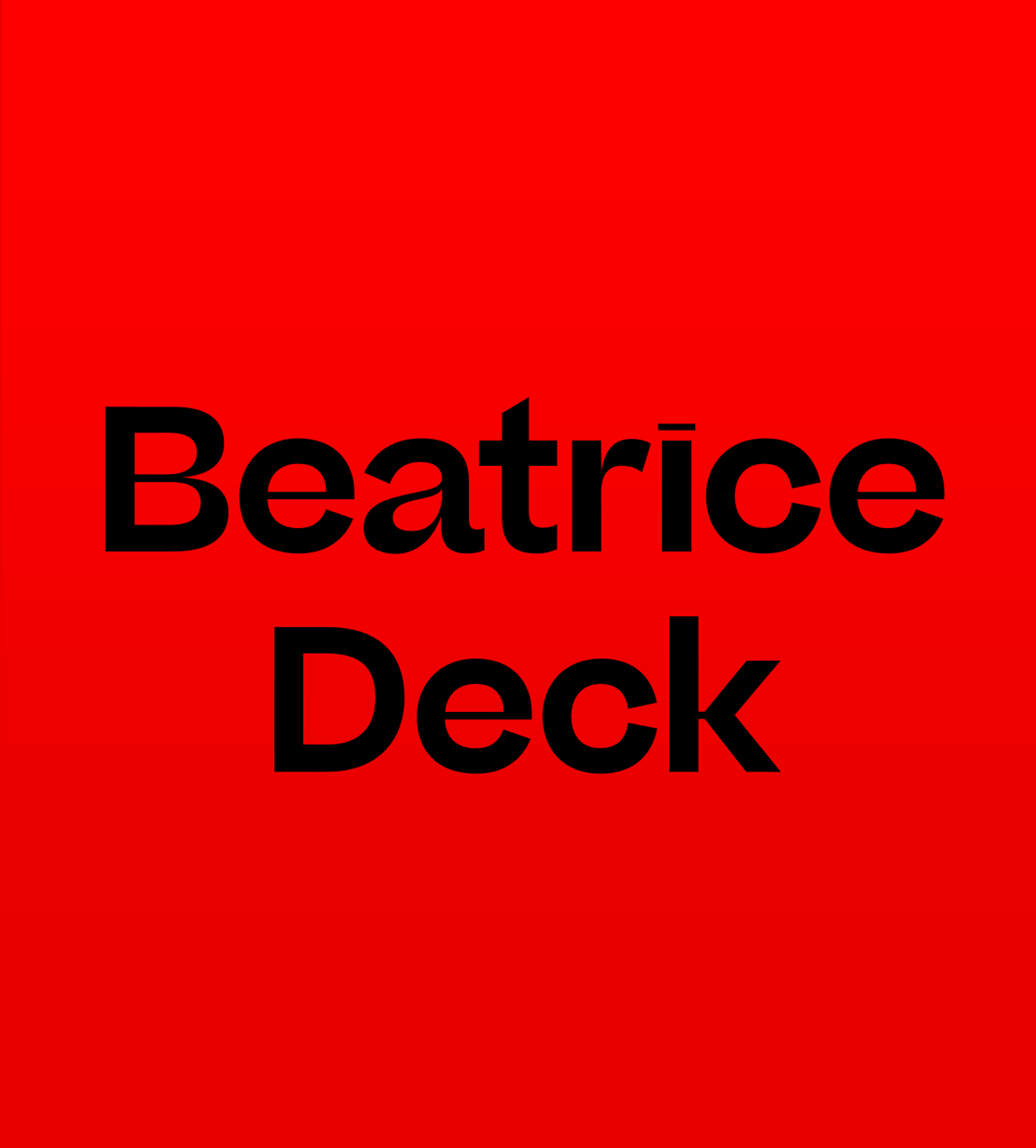 Beatrice Deck Font