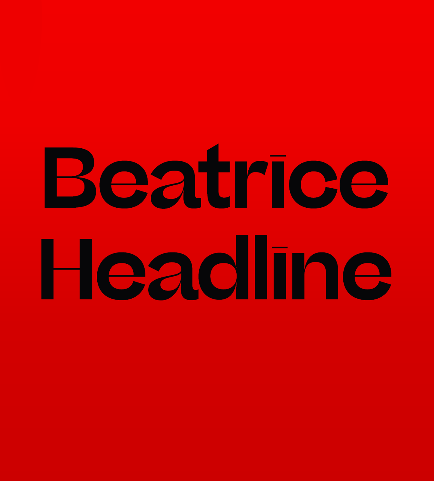 Beatrice Headline Font
