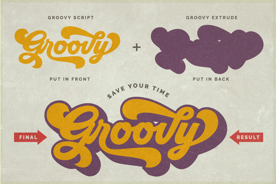 Groovy Retro font preview image #1