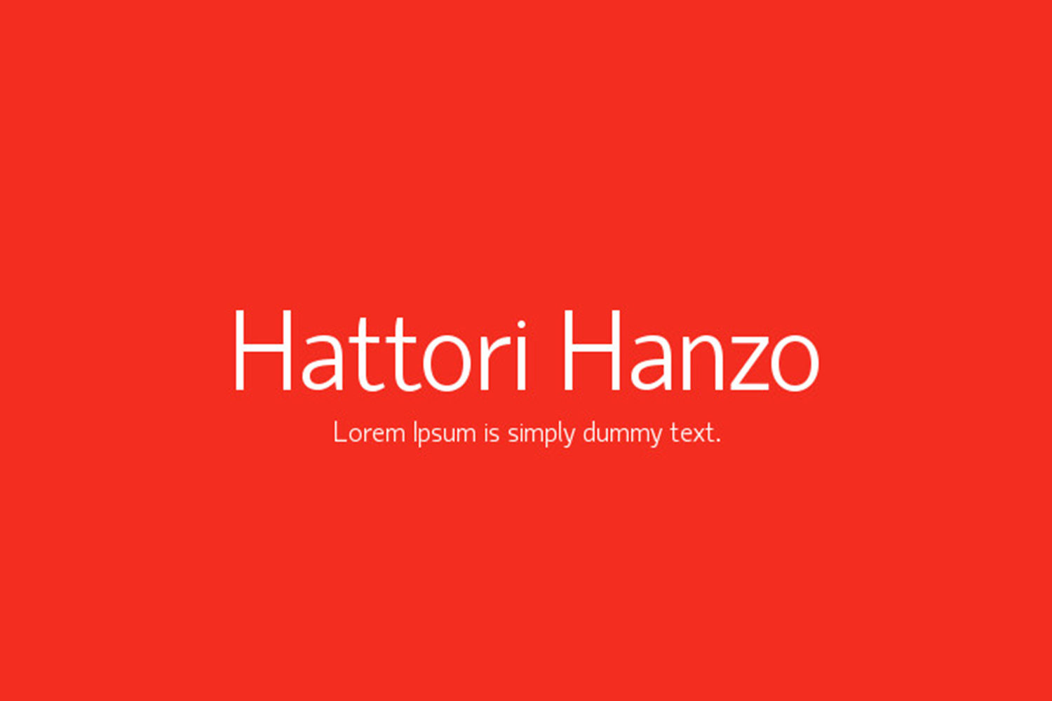 Hattori Hanzo Font