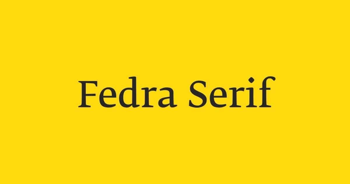 Fedra Serif Font