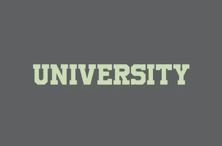 University Font