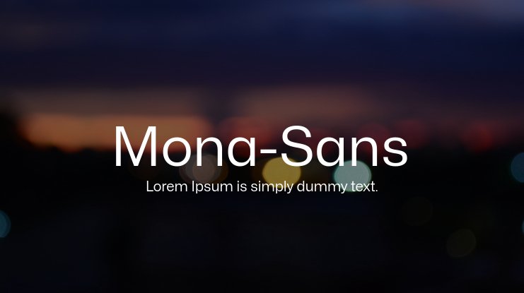 Mona Sans Narrow Font