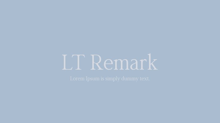 LT Remark Font