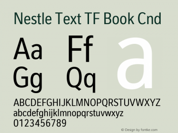 Nestle Text TF Condensed Font