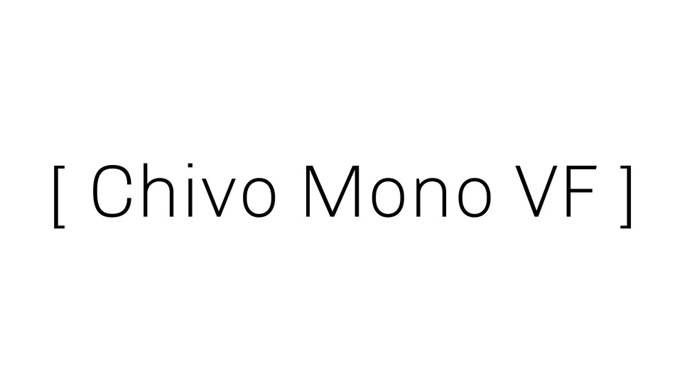 Chivo Mono Font
