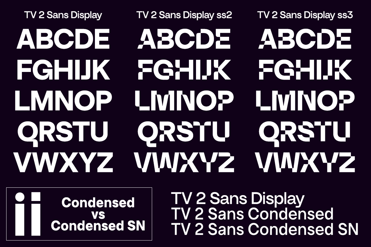 TV 2 Condensed SN Font