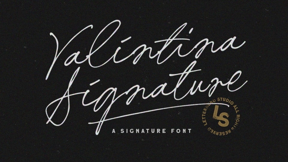 Valintina Signature Font