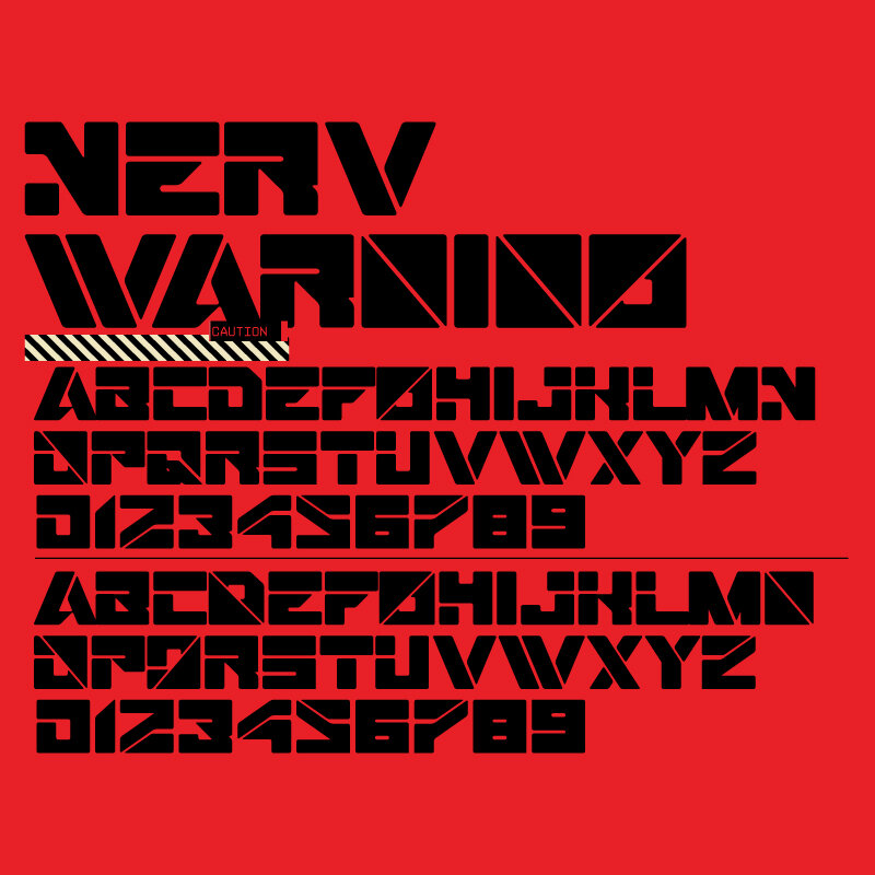 NERV Warning Font