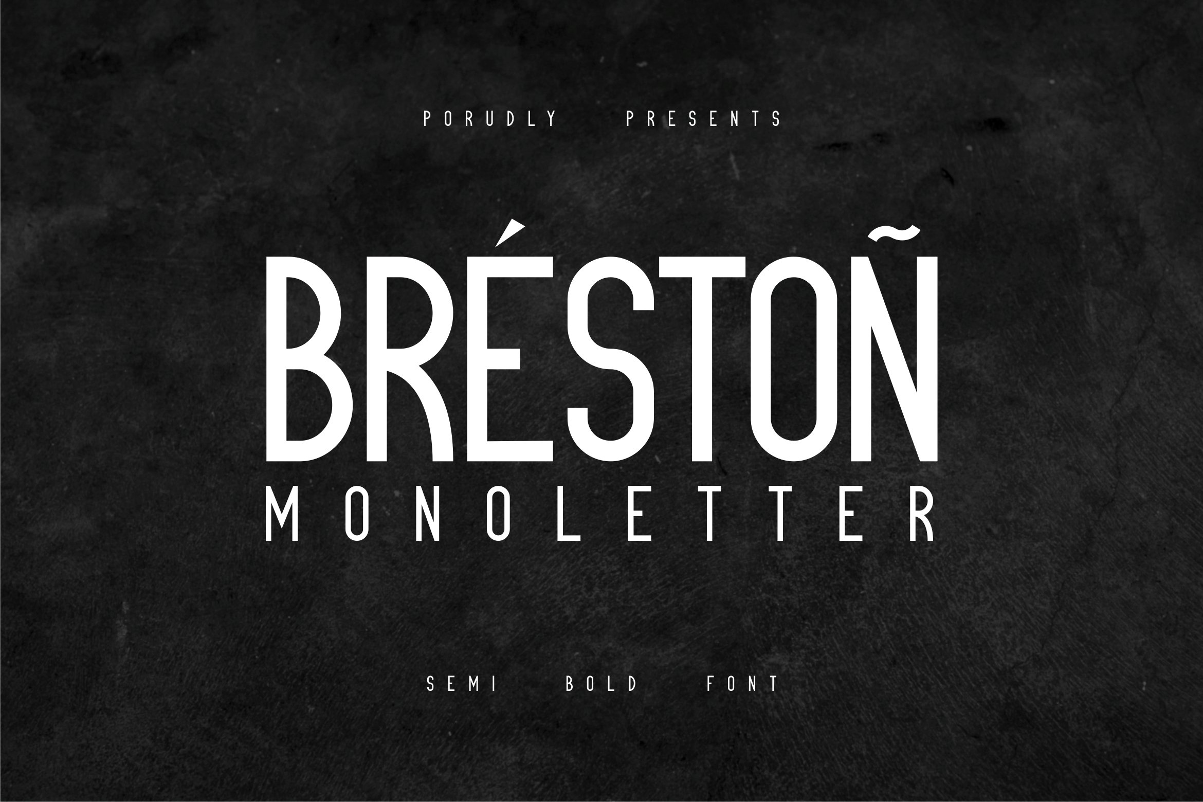 Breston Monoletter Font