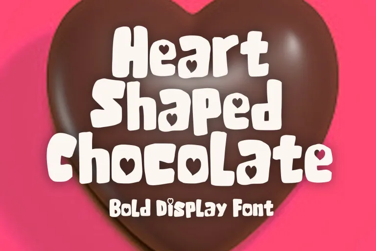 Heart Shaped Chocolate Font