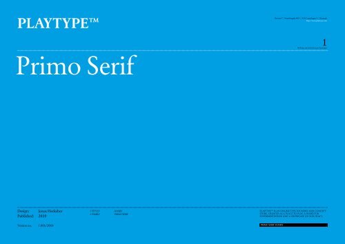 Primo Serif Font
