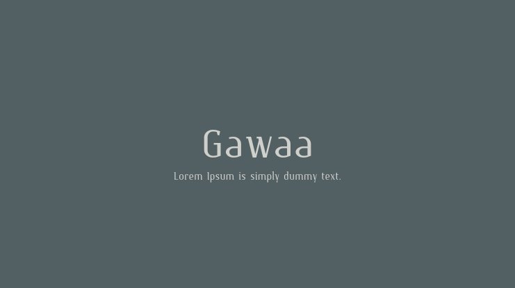 Gawaa Font