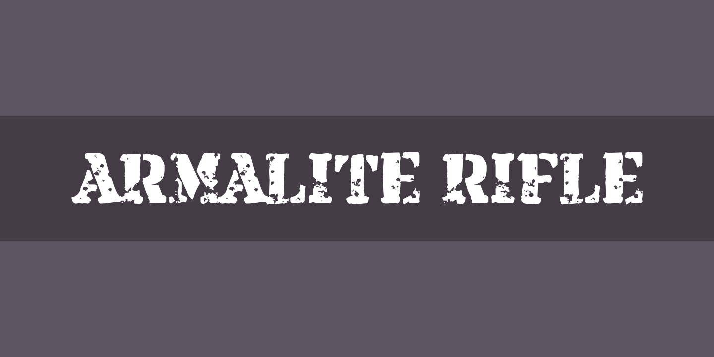 Armalite Rifle Font