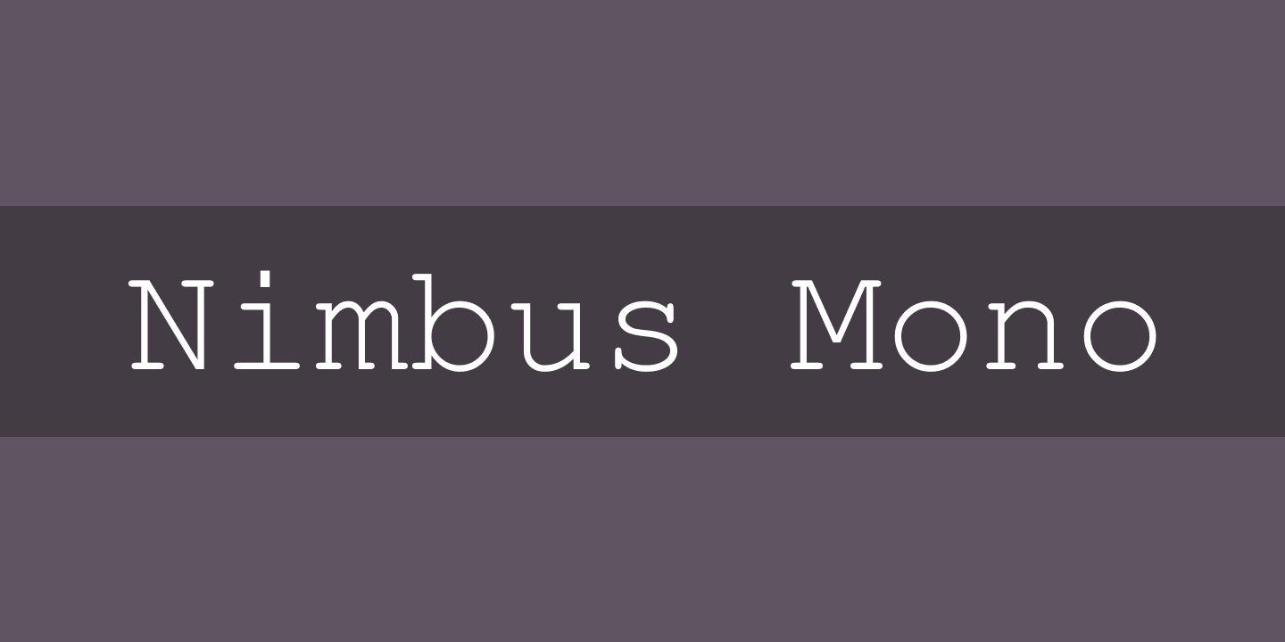 Nimbus Mono Font