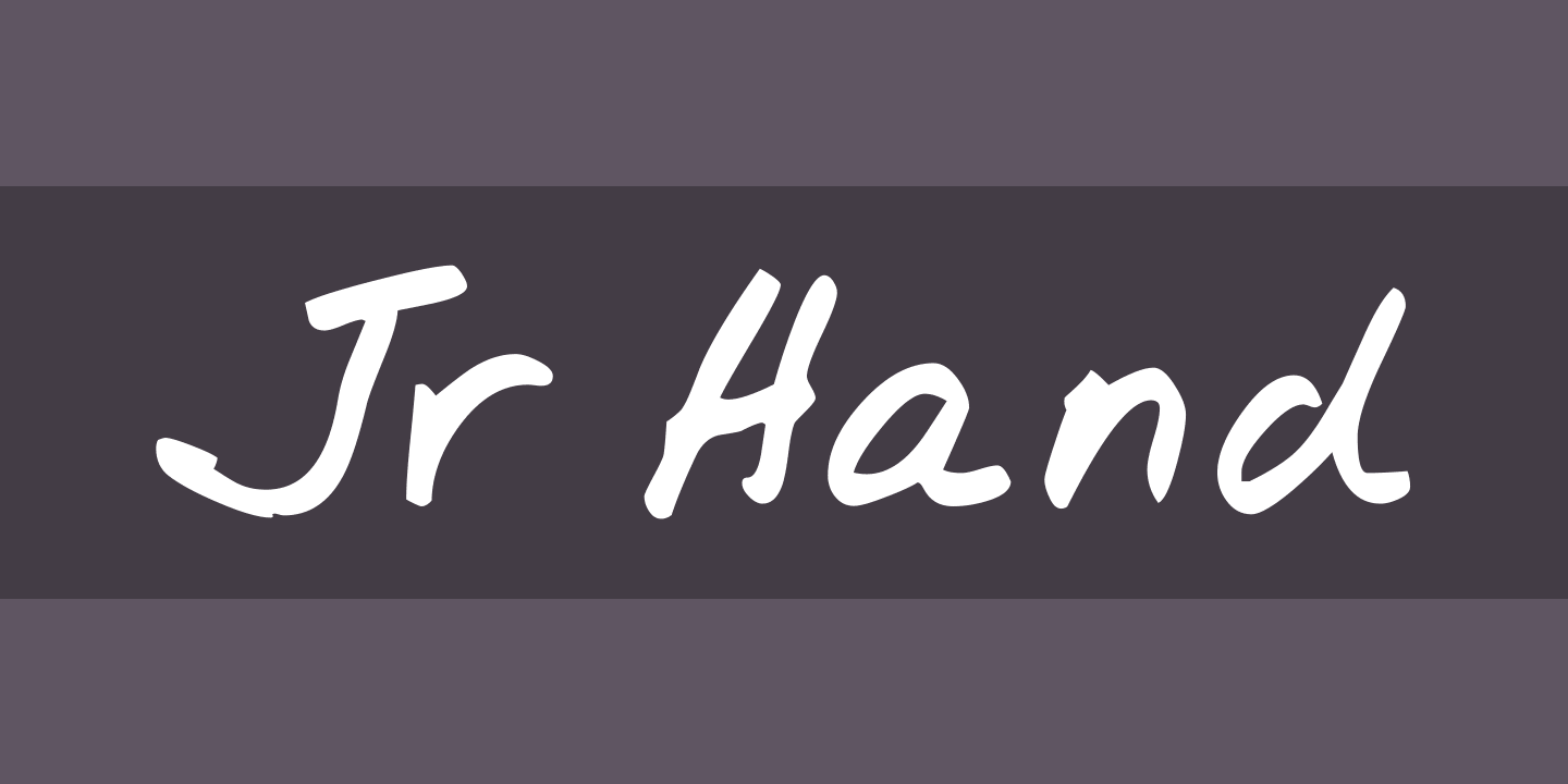 Jr Hand Font
