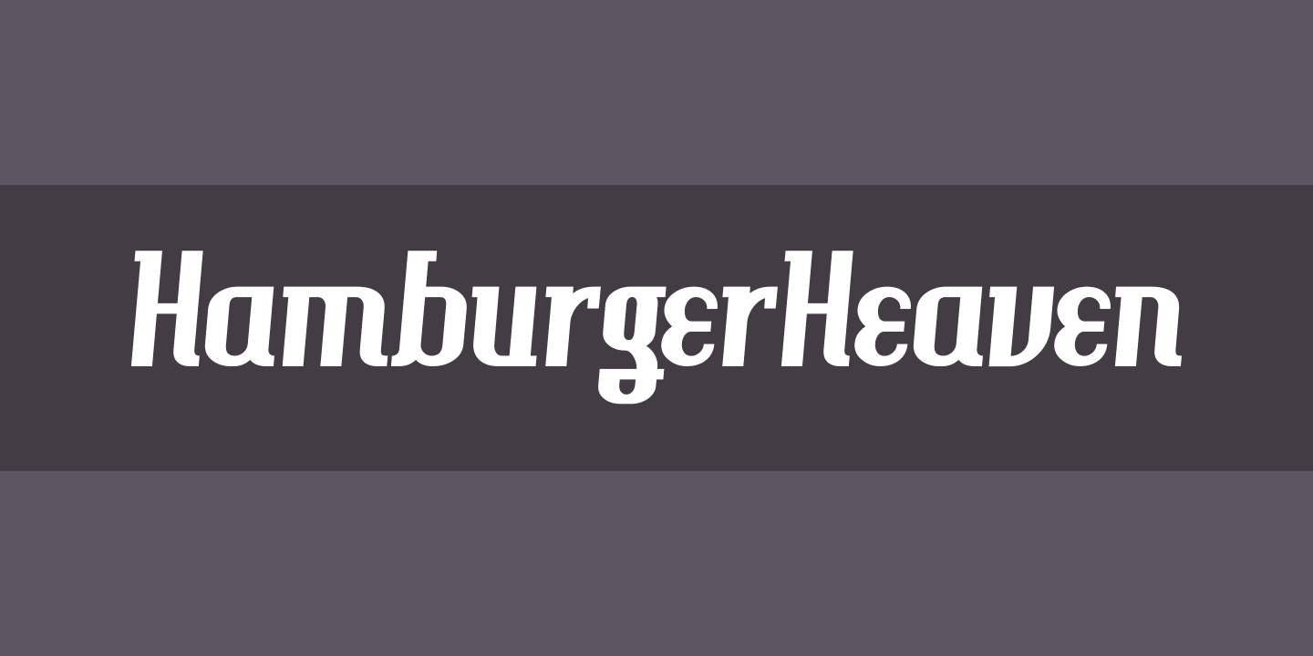 HamburgerHeaven Font
