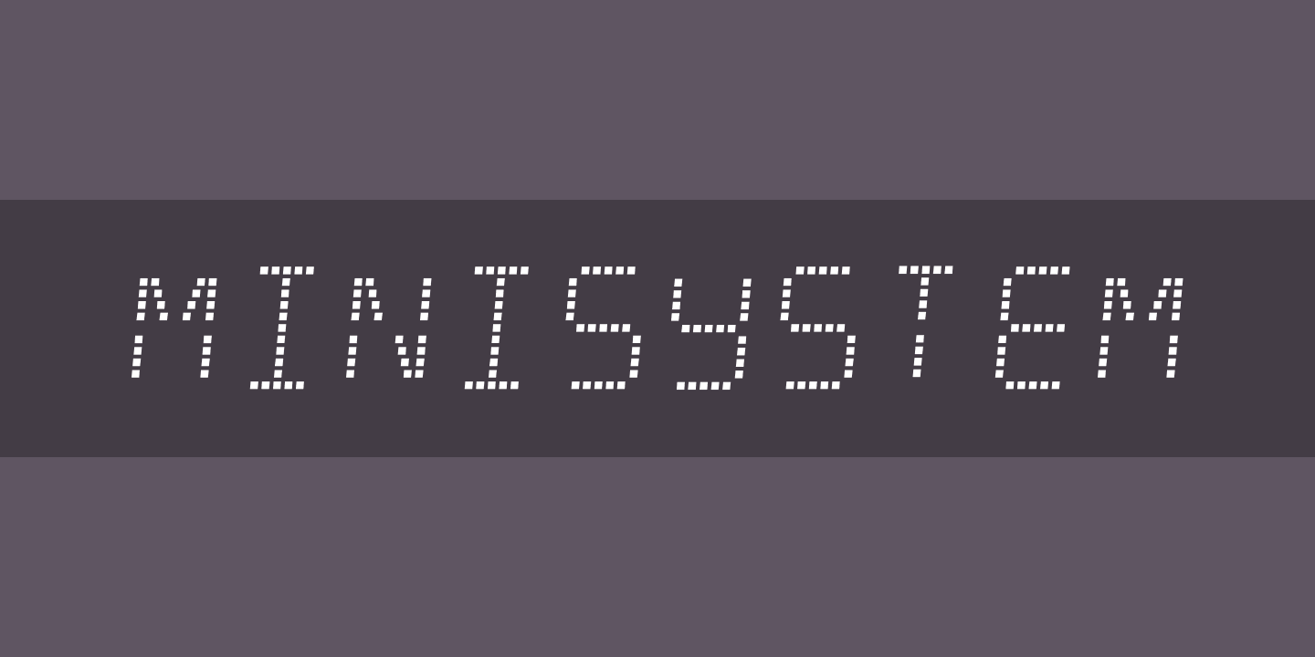 Minisystem Font