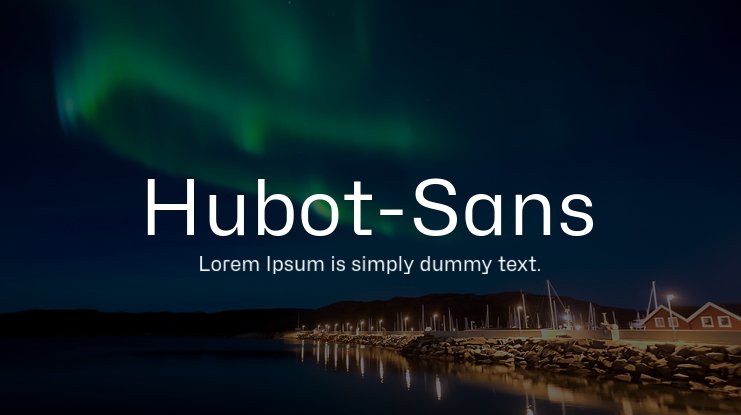 Hubot Sans Narrow Font