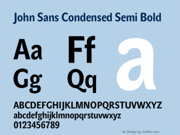 John Sans Condensed Font