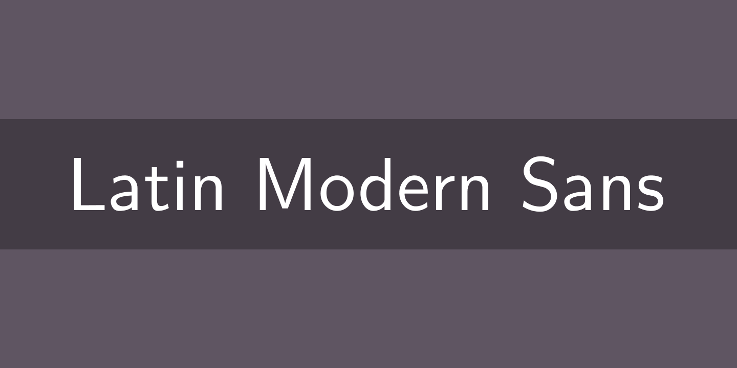 Latin Modern Sans Font