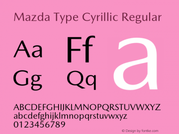 Mazda Type Cyrillic Font
