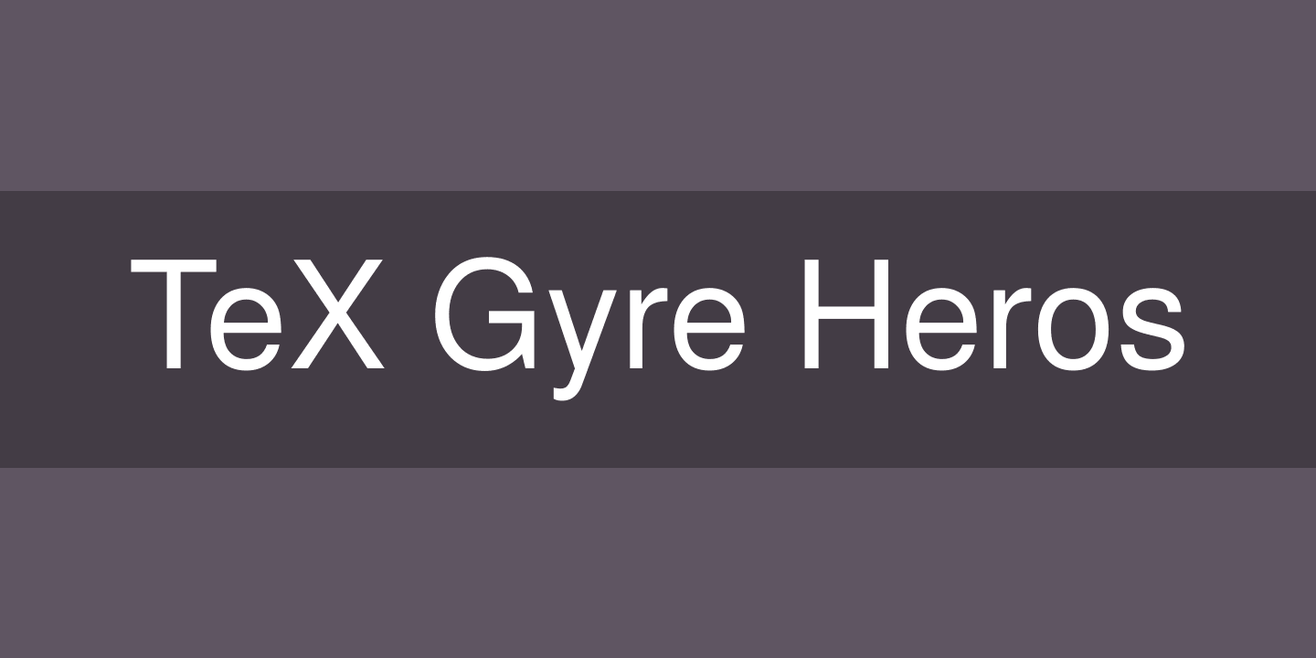 TeX Gyre Heros Font