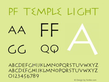 PF Temple Font