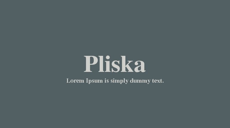 Pliska Font