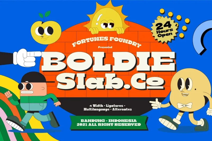 Boldie Slab font preview image #1